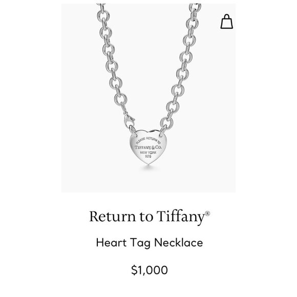 T&Co. 925 Heart Tag Choker Necklace - Picture 7 of 7